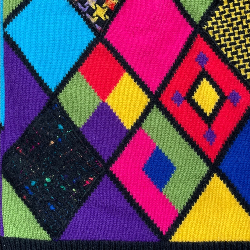 Simon Chang Multicolor Wool Sweater - Picture 10 of 12